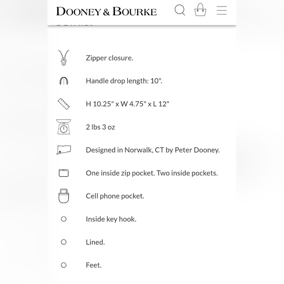 Dooney & Bourke Beacon Tote Bone Color - Picture 13 of 15